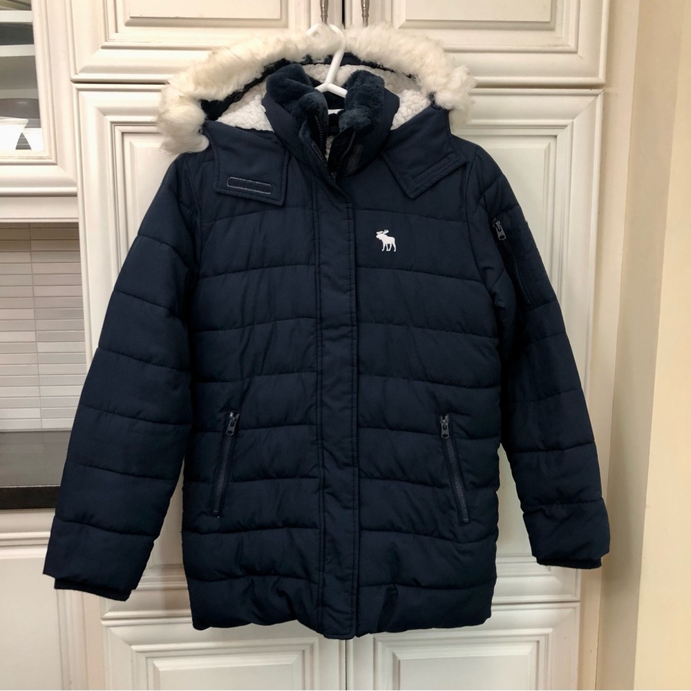 Abercrombie Kids girl’s sherpa lined puffer parka